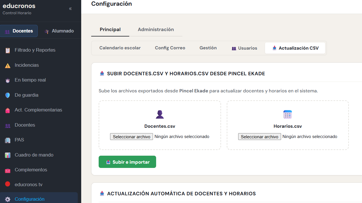 Importación desde Pincel Ekade